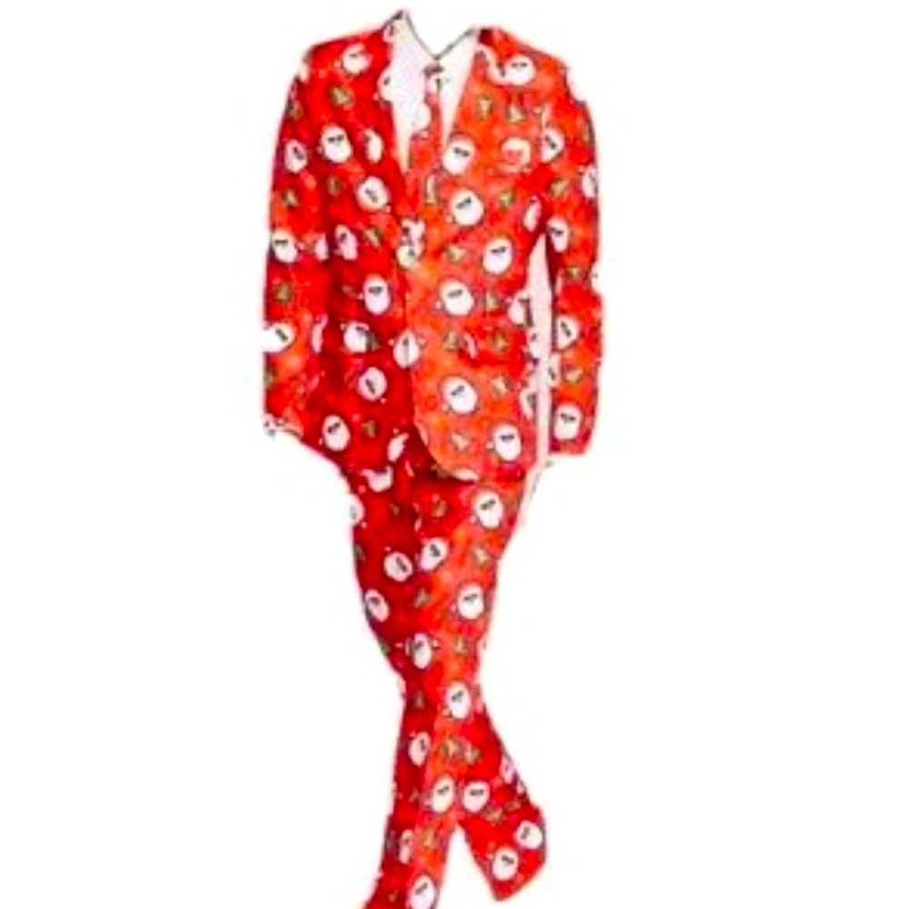 3 PC Set SUITMEISTER Christmas Suit Blazer Santa